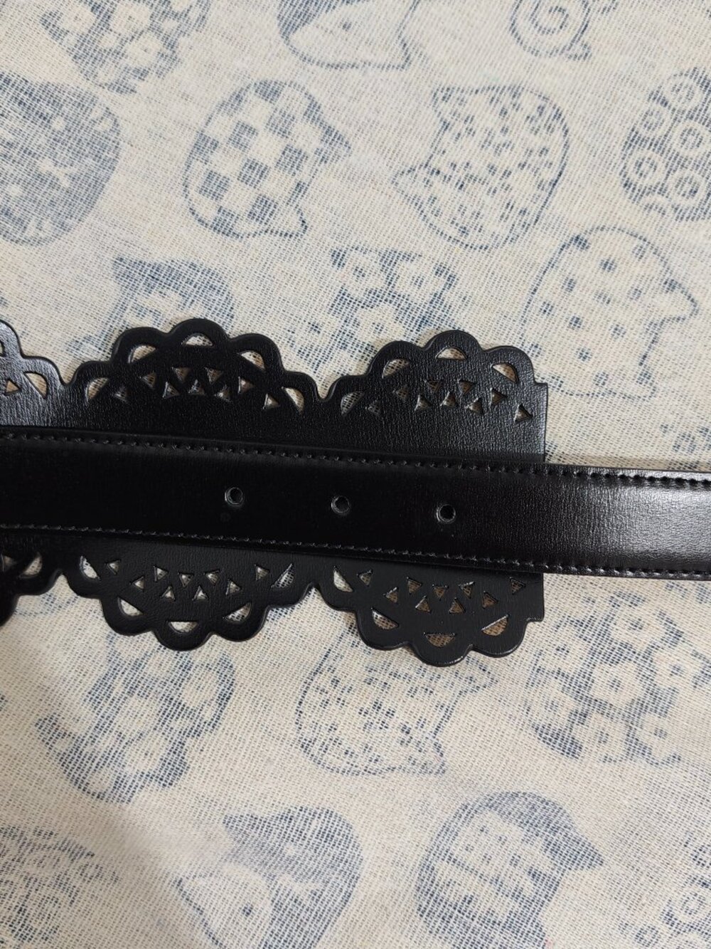 Alaia Wide Black Leather Belt Laser Cutout Lace Design Size 80 - Picture 9 of 9
